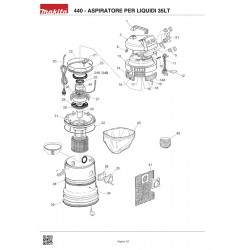 Makita Spare Parts for Vacuum Cleaner 440