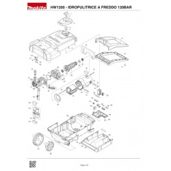 Ricambi Makita per Idropulitrice a Freddo 120 Bar HW1200