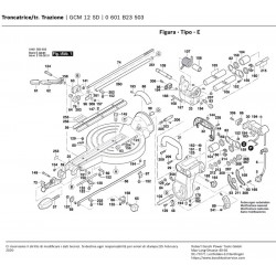 Bosch Spare Parts for Slide Mitre Saw GCM 12 SD - 0601B23503
