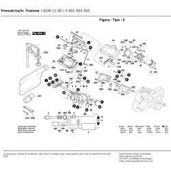 Ricambi Bosch per Troncatrice Slider GCM 12 SD - 0601B23503