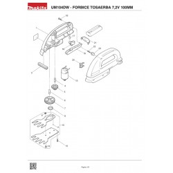 Makita Spare Parts for Cordless Grass Shear UM104DW