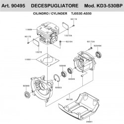 Ricambi Kawasaki per Decespugliatore a Zaino KD3-530BP