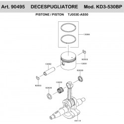Kawasaki Spare Parts for Bruschcutter KD3-530BP