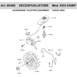 Kawasaki Spare Parts for Bruschcutter KD3-530BP