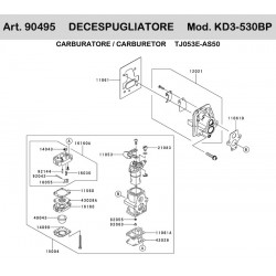 Kawasaki Spare Parts for Bruschcutter KD3-530BP