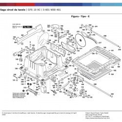 Bosch Spare Parts for Table Saw GTS-10-XC