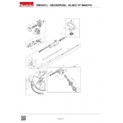 Makita Spare Parts for Brushcutter EBH341L 33,5CC 4T