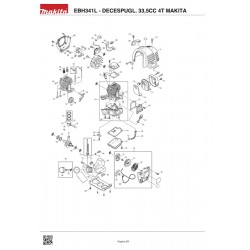 Makita Spare Parts for Brushcutter EBH341L 33,5CC 4T