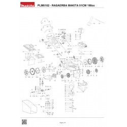 Makita Spare Parts for Lawnmower PLM5102