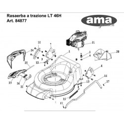 Ama Spare Parts for Self-Propelled Lawnmower LT 46H TEKNICO