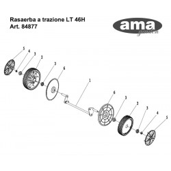 Ama Spare Parts for Self-Propelled Lawnmower LT 46H TEKNICO