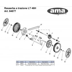 Ama Spare Parts for Self-Propelled Lawnmower LT 46H TEKNICO