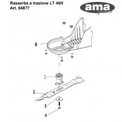 Ama Spare Parts for Self-Propelled Lawnmower LT 46H TEKNICO