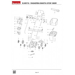 Makita Spare Parts for Lawn Mower ELM3710