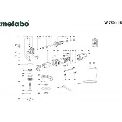 Ricambi Metabo per Smerigliatrice W 750-115 - 03604000