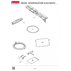 Makita Spare Parts for Bruschcutter 34,4CC RBC350