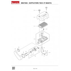 Makita Spare Parts for Petrol Blower BBX7600