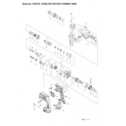 Makita Spare Parts for Cordless Rotary Hammer DHR165