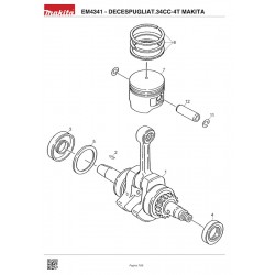 Makita Spare Parts for Brusch Cutter EM4341