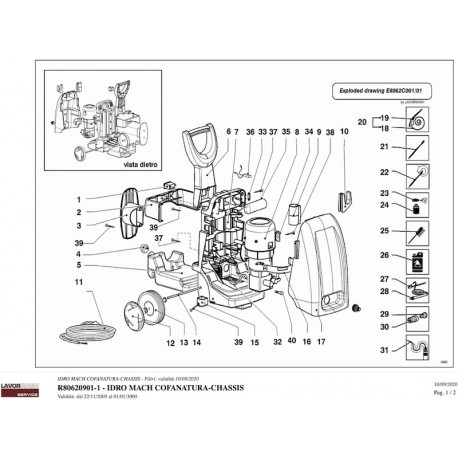 Lavor Pro Parts for Pressure Cleaner MACH 80620901-1