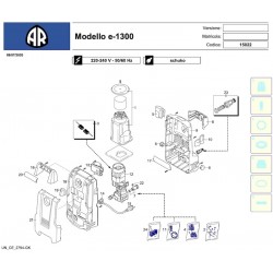 Annovi & Reverberi Parts for Pressure Washer AR e-1300