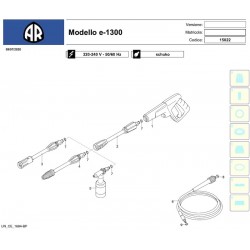 Annovi & Reverberi Parts for Pressure Washer AR e-1300