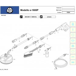 Annovi & Reverberi Parts for Pressure Washer AR e-1600P