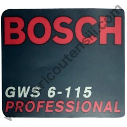Targa di Fabbricazione per Smerigliatrice Bosch GWS 6-115