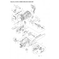 Makita Spare parts for Cordless Chain Saw DUC252