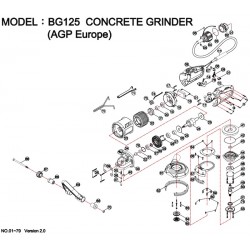 Ricambi per Smerigliatrice per Cemento AGP BG125
