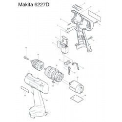 Makita Spare Parts for Cordless Drill Driver 6227D