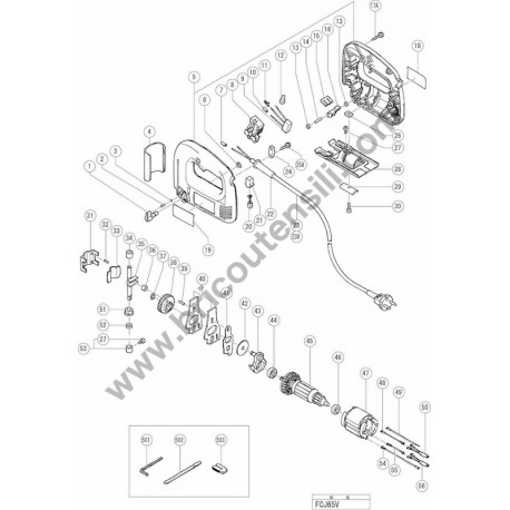 Hitachi Spare Parts for Jigsaw FCJ65V