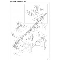 Makita Spare Parts for 260MM Table Saw 2704N