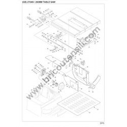 Makita Spare Parts for 260MM Table Saw 2704N
