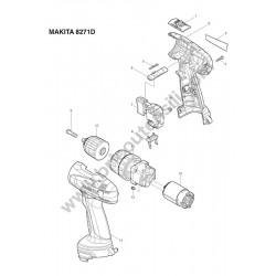 Makita Spare Parts for Cordless Drill Driver 8271D