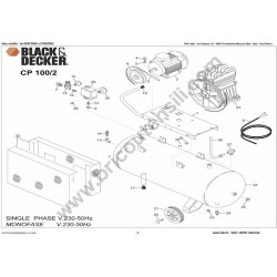 Black & Decker Spare Parts for Air Compressor CP 100/2