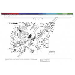 Bosch Spare Parts for Lawnmower Rotak 37