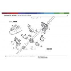 Ricambi Bosch per Cacciavite a Batteria GSR 12V-15