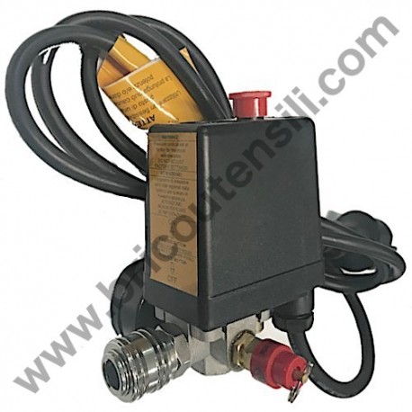 Pressure Gauge + Pressure Switch Set for Air Compressors 25/50 Lt