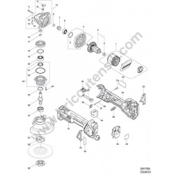 Makita Spare Parts for Cordless Angle Grinder DGA513