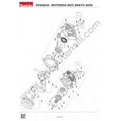 Makita Spare Parts for Chainsaw DCS460/45