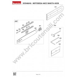 Makita Spare Parts for Chainsaw DCS460/45