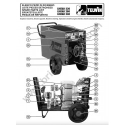 Telwin Spare Parts for Electrode Welding Linear 220 - Drawing