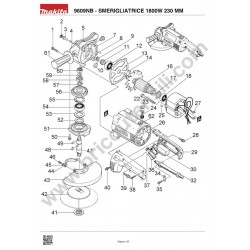 Ricambi Makita per Smerigliatrice Angolare 9609NB