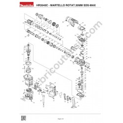 Ricambi Makita per Martello Demolitore Rotativo HR3540C