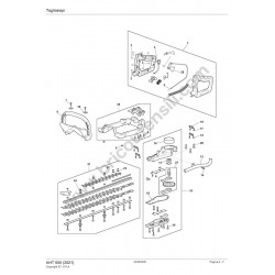 Alpina Spare Parts for Petrol Hedge Trimmer AHT 555 - Exploded Diagram - 1