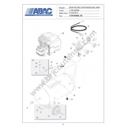 Ricambi ABAC per Compressore 50 Lt Montecarlo B20 BASELINE - Esploso Serbatoio