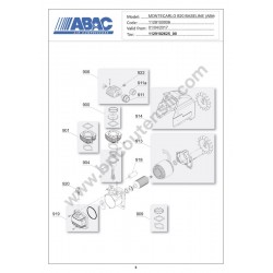 Ricambi ABAC per Compressore 50 Lt Montecarlo B20 BASELINE - Esploso Motore