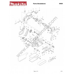 Makita Spare Parts for Belt Sander 9404