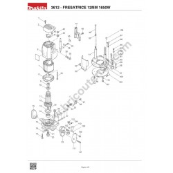 Ricambi Makita per Fresatrice 3612 - Esploso